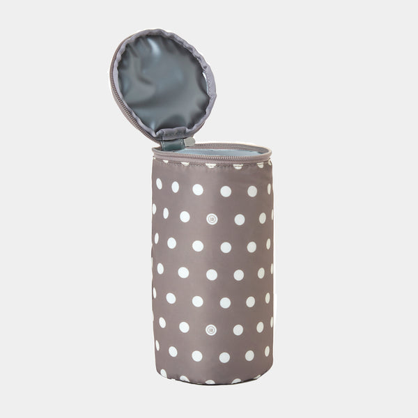 Insulated Bottle Pouch in Polka Dot Lining