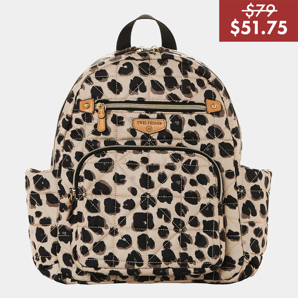 Little Companion Diaper Bag Backpack in Leopard Print 2.0