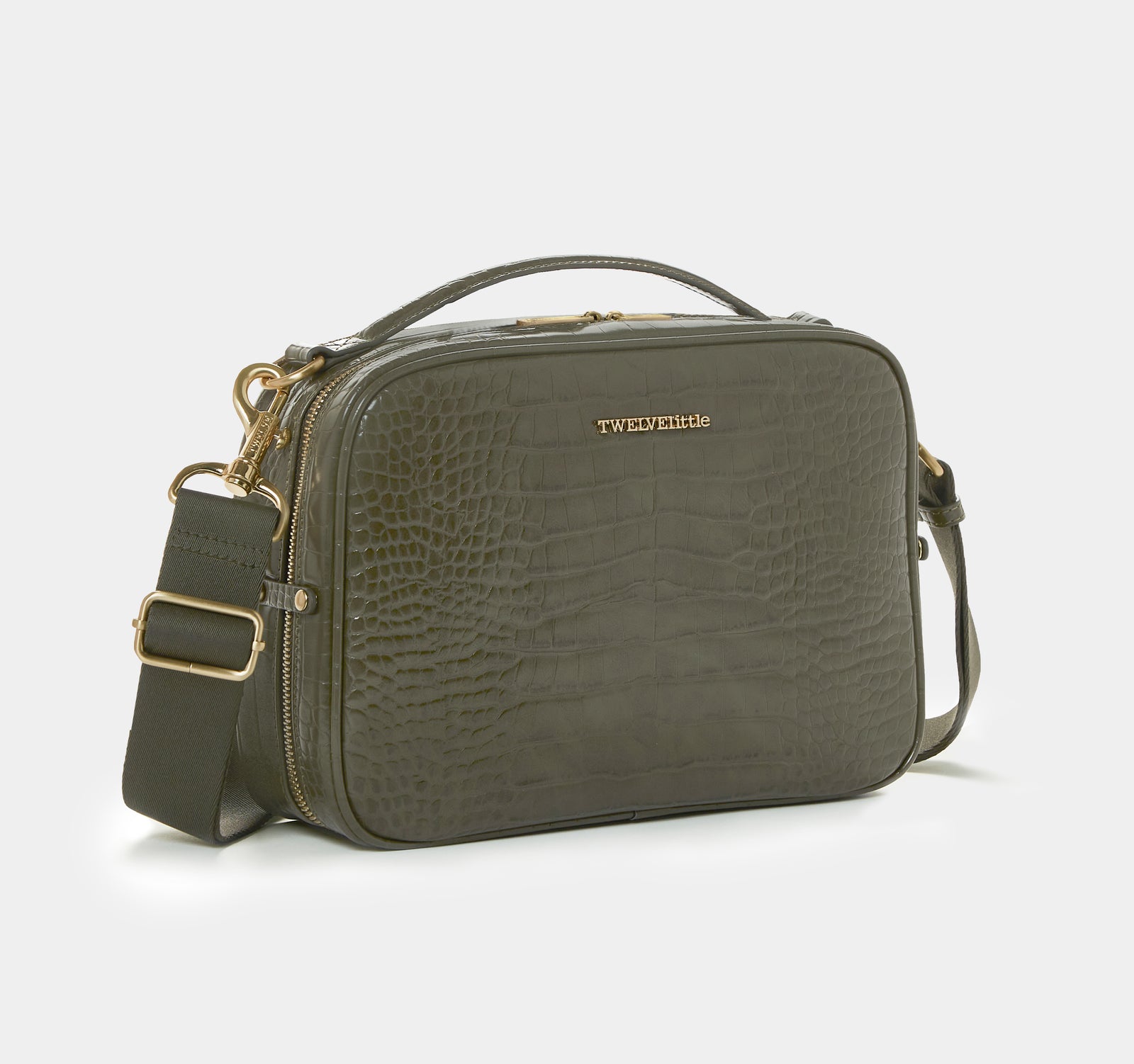 Luxe Diaper Clutch in Olive Croc – TWELVElittle