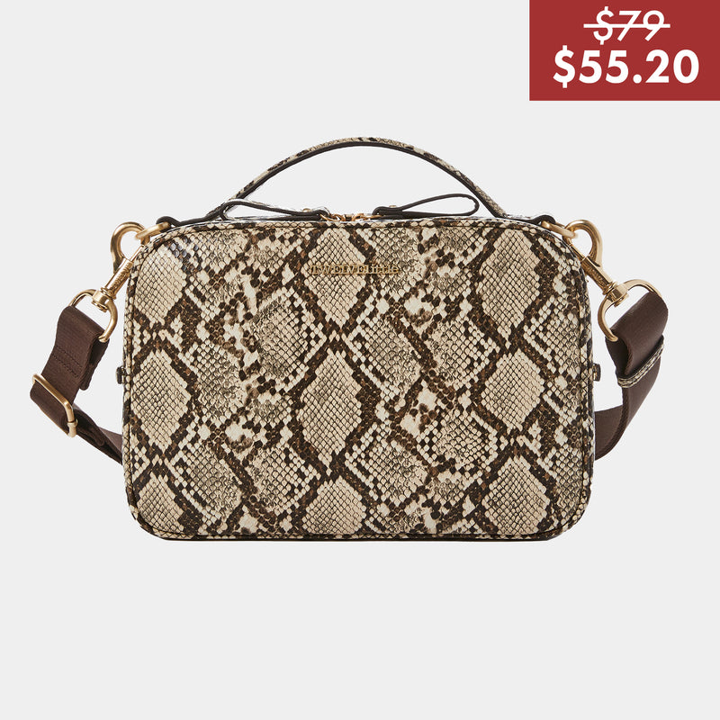 Luxe Diaper Clutch for Diaper Bag in Embossed Snake