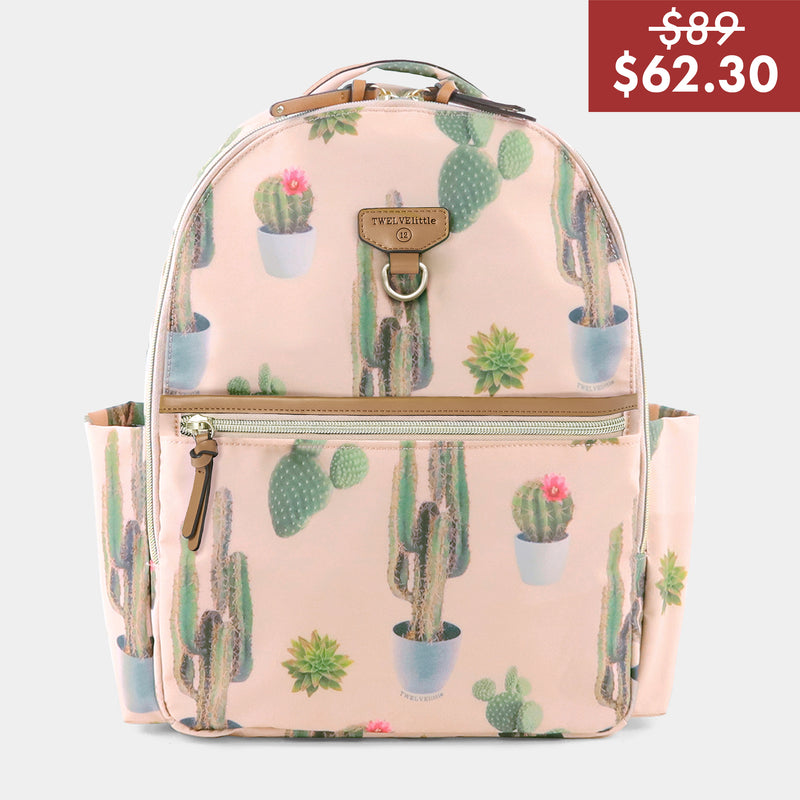 Midi-Go Diaper Bag Backpack in Cactus Print