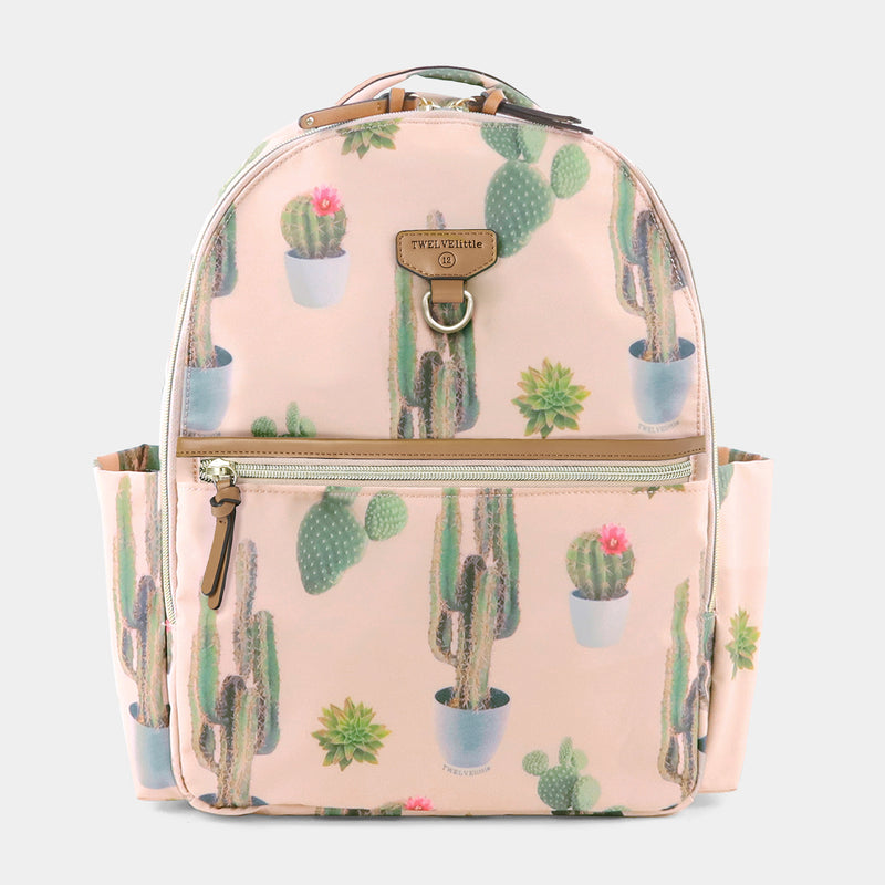 cactus leather backpack Midi-Go Diaper Bag Backpack in Cactus Print – TWELVElittle
