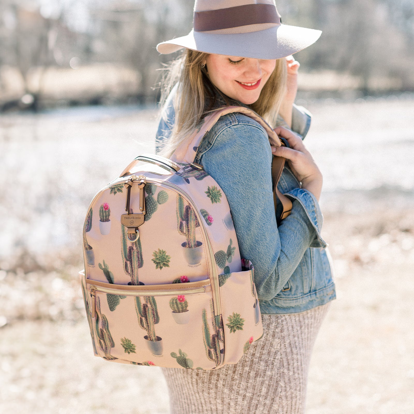 cactus mini backpack Midi-Go Diaper Bag Backpack in Cactus Print – TWELVElittle