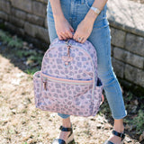 ***PREORDER*** Midi-Go Diaper Bag Backpack in Pink Leopard