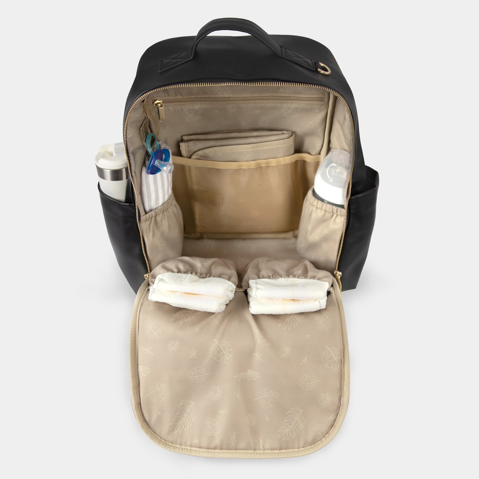 best full grain leather backpack aa diaper bag Peek-A-Boo Vegan Leather Diaper Bag Backpack 2.0 in Black – TWELVElittle