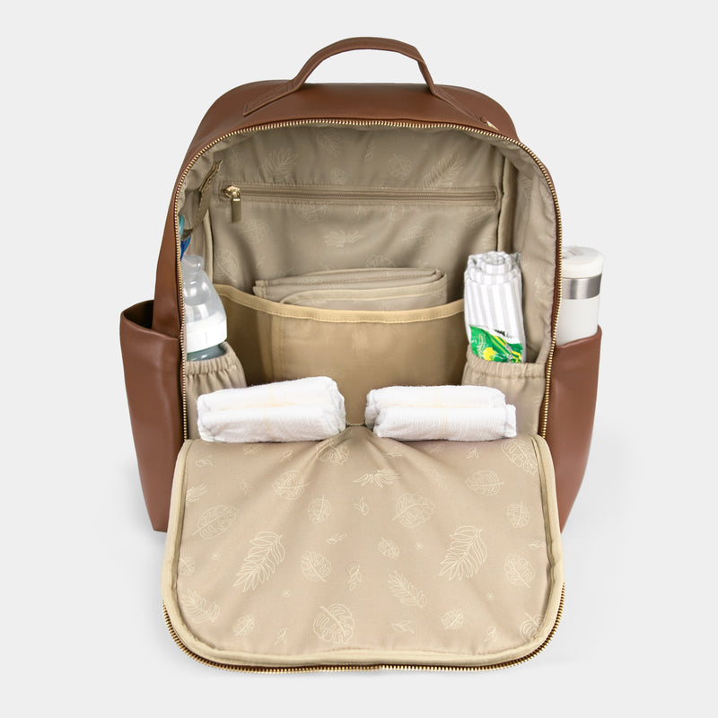 best faux leather diaper backpack Peek-A-Boo Vegan Leather Diaper Bag Backpack 2.0 in Toffee – TWELVElittle