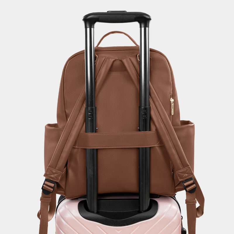 butter soft leather backpack Peek-A-Boo Vegan Leather Diaper Bag Backpack 2.0 in Toffee – TWELVElittle