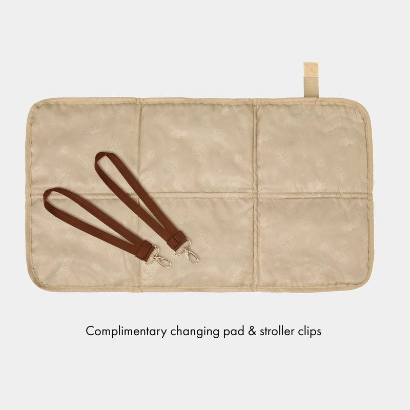 Peek-A-Boo Vegan Leather Diaper Bag Backpack 2.0 in Toffee