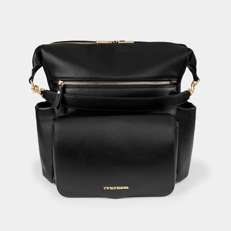 hobo mini backpack Peek-A-Boo Vegan Leather Convertible Hobo Backpack 2.0 in Black – TWELVElittle