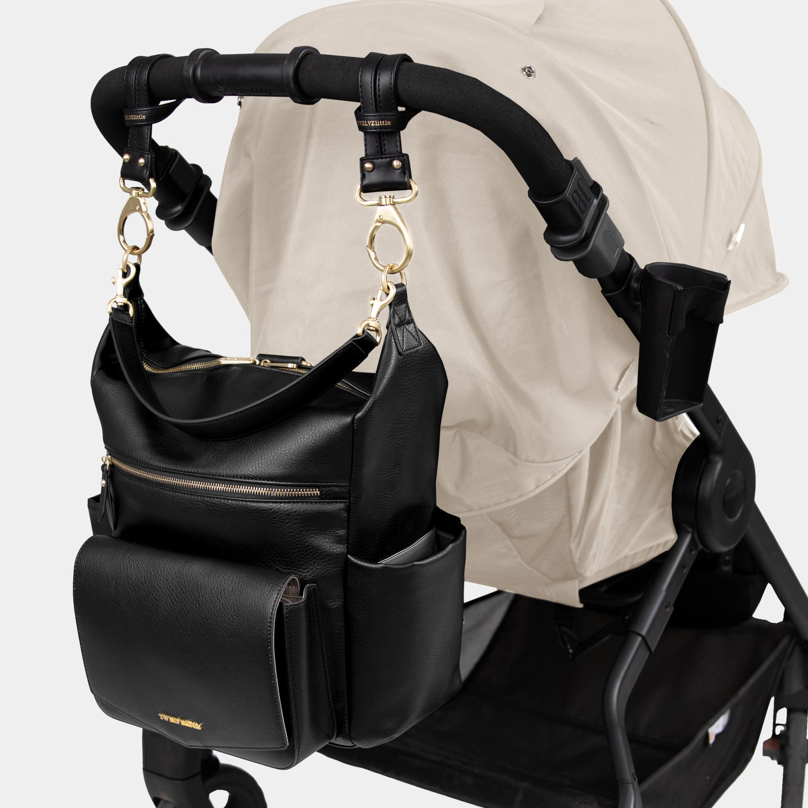 Peek-A-Boo Vegan Leather Convertible Hobo Backpack in Black