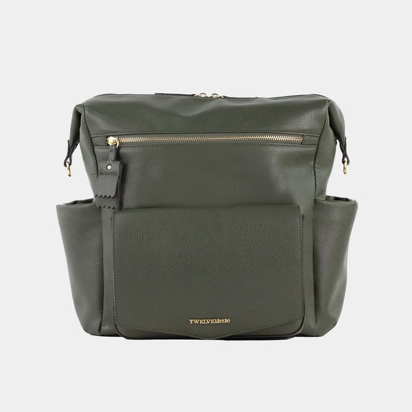 Peek-A-Boo Vegan Leather Convertible Hobo Backpack 1.0 in Olive – TWELVElittle