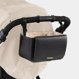 Peek-A-Boo Vegan Leather Stroller Caddy 2.0 in Black