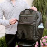 Unisex Courage Diaper Bag Backpack in Charcoal