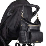 Peek-A-Boo Vegan Leather Convertible Hobo Backpack in Black