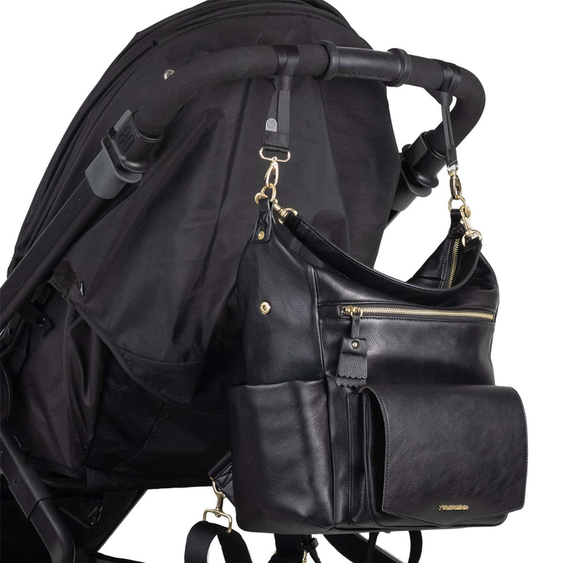 TWELVElittle Peek-A-Boo Convertible Hobo Backpack - Black